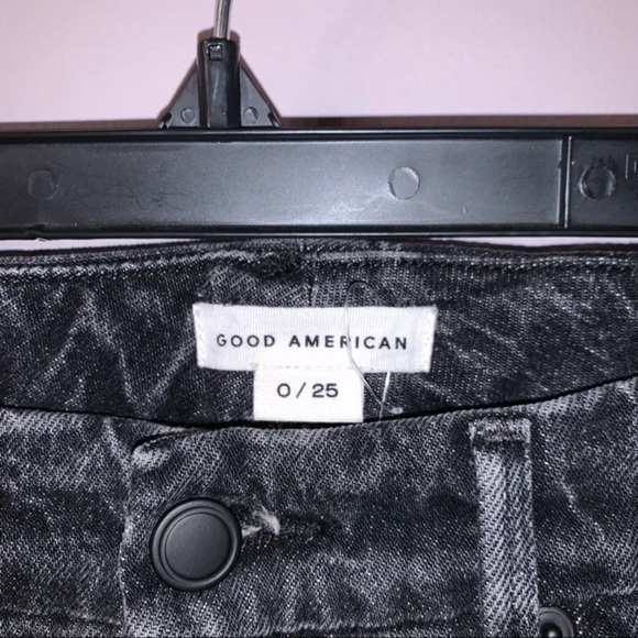 NWOT good American black jeans GOOD CLASSIC 0/25 - Picture 2 of 7